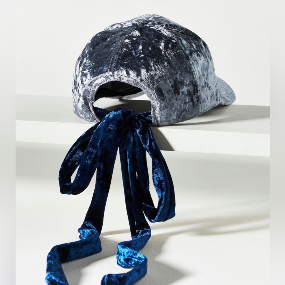 NWT - Anthropologie Velvet Baseball Cap - One Size Fits All